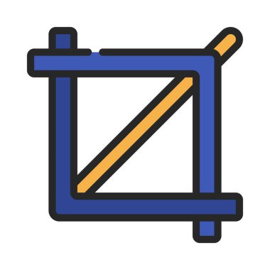 Kırpma Aracı Web simgesi vektör çizimi