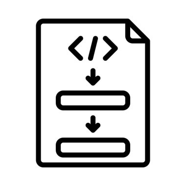 Web kodlama simgesi, vektör illüstrasyonu programlama     