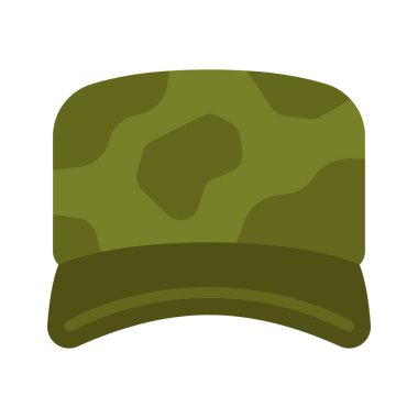 Askeri Cap web simgesi vektör illüstrasyonu