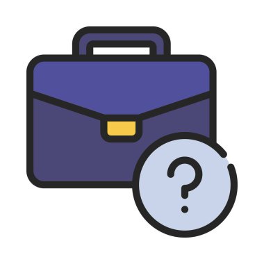 İş Sorusu web simgesi vektör illüstrasyonu