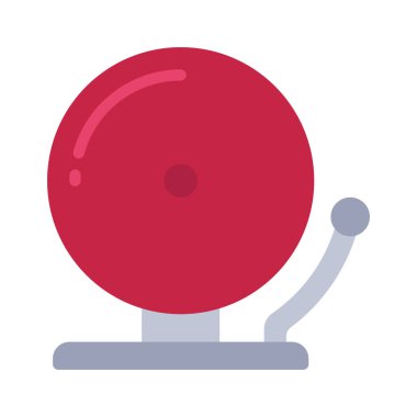 Okul Alarm Çanı simgesi vektör illüstrasyonu 