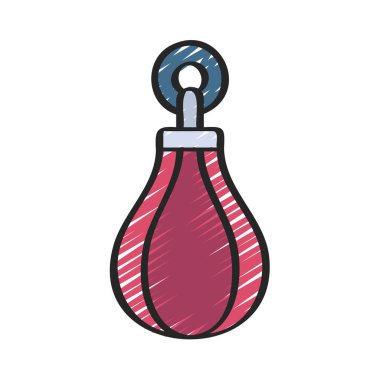 Yumruklama Topu web simgesi vektör illüstrasyonu