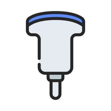 Ultrason Aracı simgesi, vektör illüstrasyonu