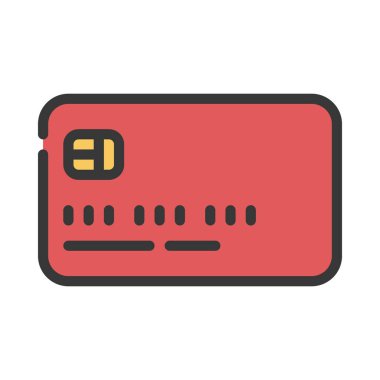 Borç Ödeme Kartı web simgesi vektör illüstrasyonu