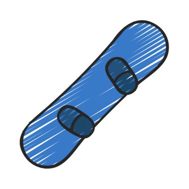 Snowboard düz biçim simgesi, vektör tasarımı