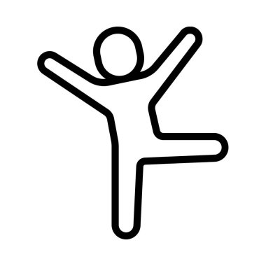 Bir Bacak Açık Kollar web vektör illüstrasyonu