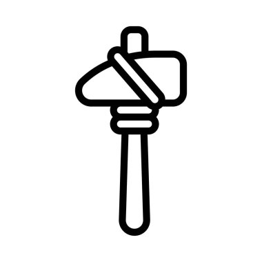 Mağara Adamı Çekiç Ağı vektör illüstrasyonuName