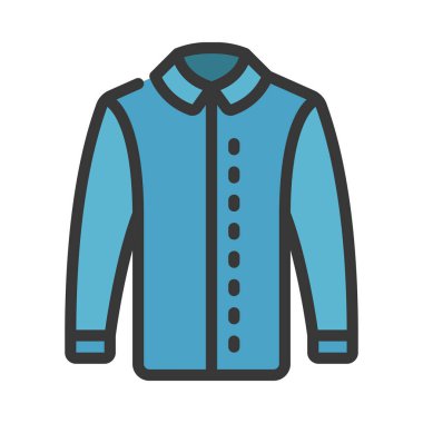 gömlek web simgesi, vektör çizim         