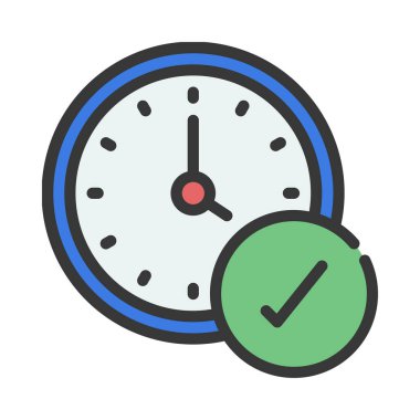 Doğru zaman simgesi vektör illüstrasyon tasarımı