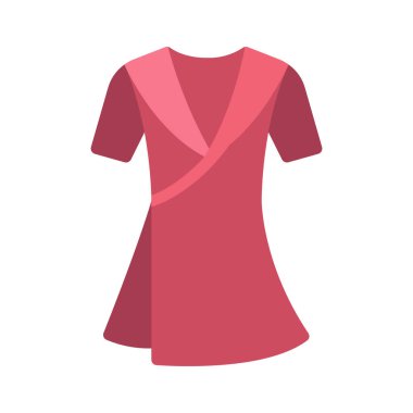 beyaz arkaplanda elbise simgesi, vektör illüstrasyonu 