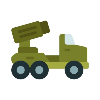 Roket Lorry web simgesi vektör illüstrasyonu