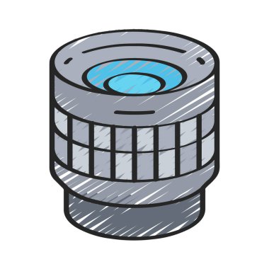 Asal Lens web simgesi vektör illüstrasyonu