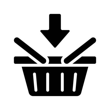 Sepet Web simgesi vektör illüstrasyonunu doldur