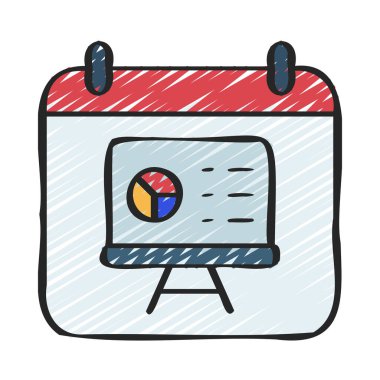 Zamanlama simgesi, vektör illüstrasyonu 