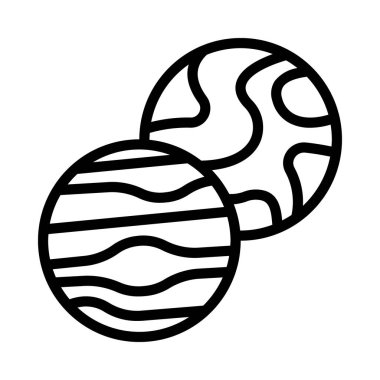 Gezegen web simgesi vektör illüstrasyonu