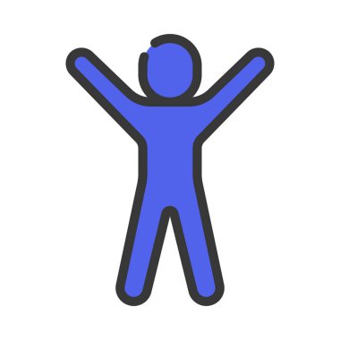 Sıçrayan Kişiler web simgesi vektör illüstrasyonu