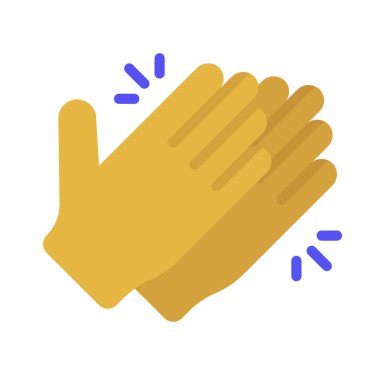 Eller düz simge, vektör illüstrasyonu 