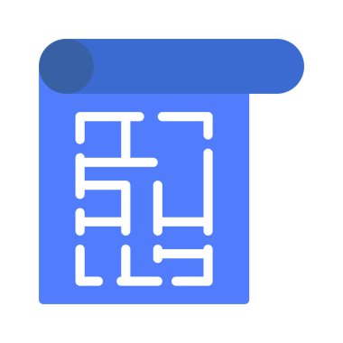 Blueprint Web Kaydırma ikonu vektör çizimi                