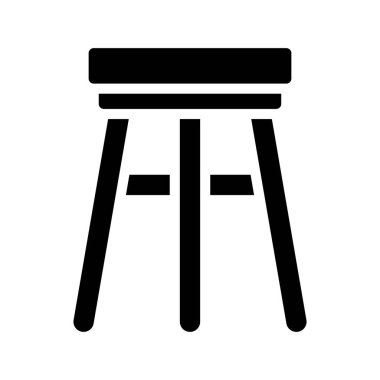  Tabure vektör simgesi, illüstrasyon 