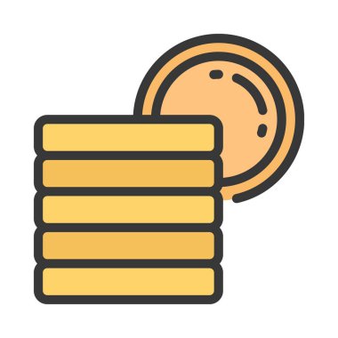 Sikke Yığını ağ ikonu vektör çizimi