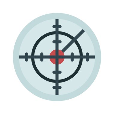 Keskin nişancı Dürbünü Web ikonu vektör çizimi