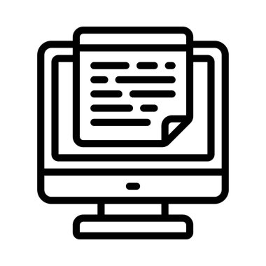 Not Uygulama Web simgesi vektör illüstrasyonu