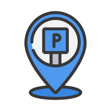 Parking web icon vector illustration