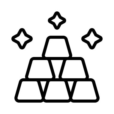 altın külçelerini kutsal kişilerin resmi, vektör çizim