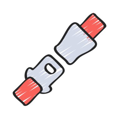 Koltuk Kemeri web simgesi vektör illüstrasyonu