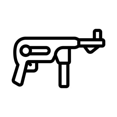 MP Silah simgesi, vektör illüstrasyonu basit tasarım