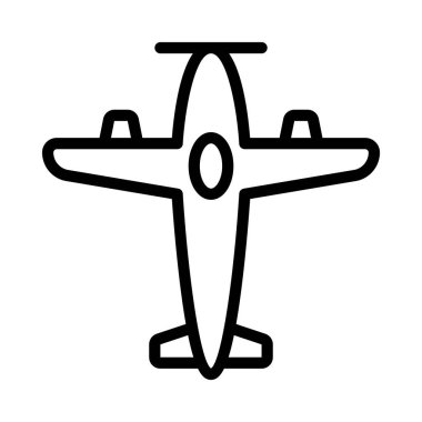Küçük Uçak simgesi, vektör illüstrasyonu