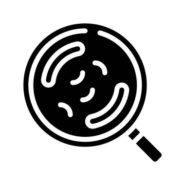 Mikroorganizma Araştırma simgesi, vektör illüstrasyonu  