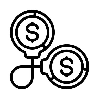 finans ve para konsept simgesi, vektör illüstrasyonu basit tasarım