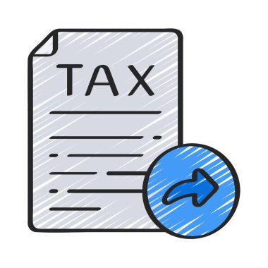 Vergi Dönüş web simgesi vektör illüstrasyonunu gönder