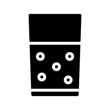 su camı düz simgesi, vektör illüstrasyonu 