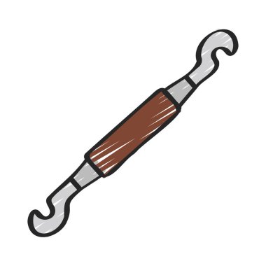 Arkeolog web simgesi vektör illüstrasyonu