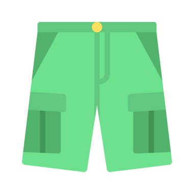 Kargo Şortu düz simge, vektör illüstrasyonu 