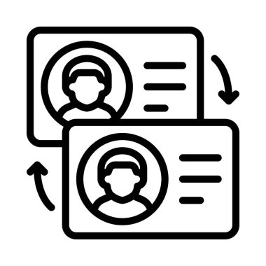 Kimlik Kimliği Web simgesi vektör illüstrasyonunu değiştir