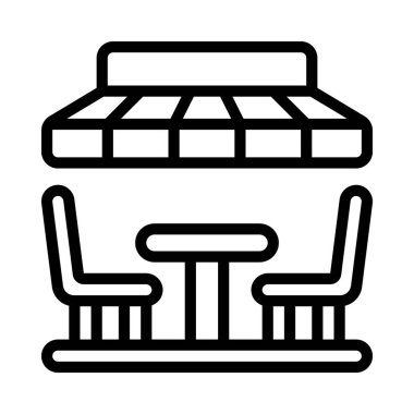 Modern Kafe simgesinin vektör illüstrasyonu         