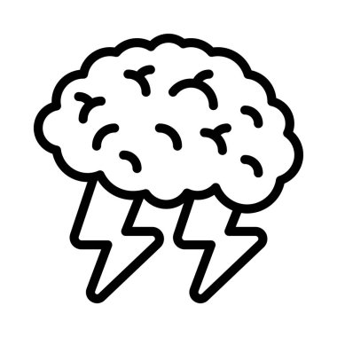 Beyin Fırtınası Web simgesi vektör illüstrasyonu
