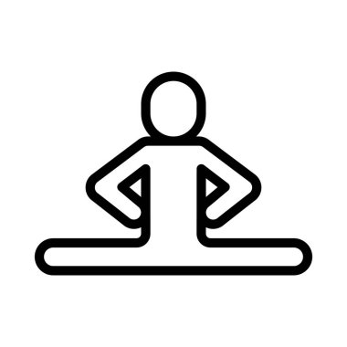 Kişi simgesini düz tasarım, vektör illüstrasyonunu böler