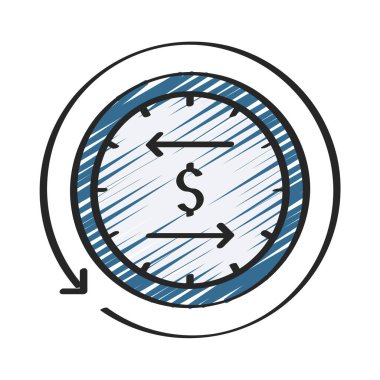 Tüm Gün Ticaret simgesi vektör illüstrasyon tasarımı
