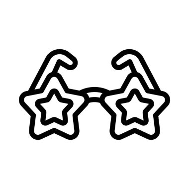 Yıldız Gözlüğü Web simgesi vektör çizimi