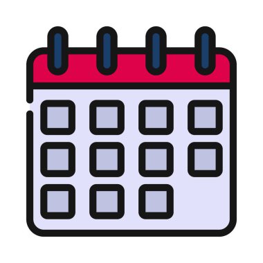 Takvim vektör simgesi, illüstrasyon  