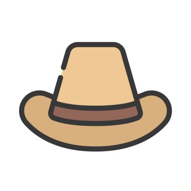 Kovboy Web simgesi vektör illüstrasyonu