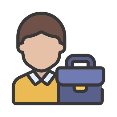 işletme yöneticisi simgesi, vektör illüstrasyonu