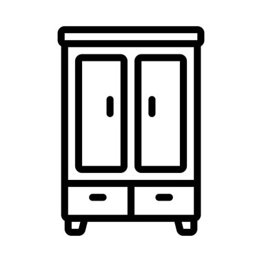 Wardrobe  web icon vector illustration