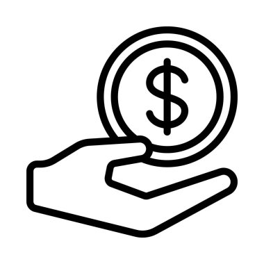 Para web sitesi vektör illüstrasyonunu ver