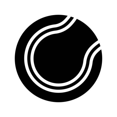 Tenis topu düz simgesi, vektör illüstrasyonu 