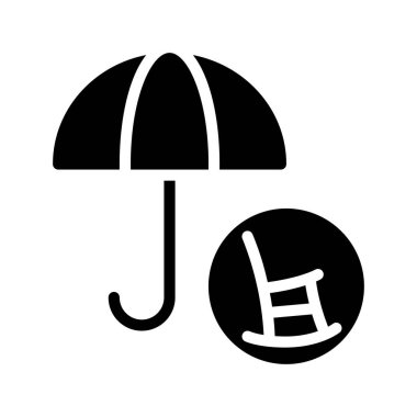 Emeklilik Kapağı düz simgesi, vektör illüstrasyonu 